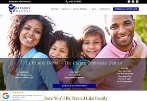 Dentist Web Design - Li Family Dental Website