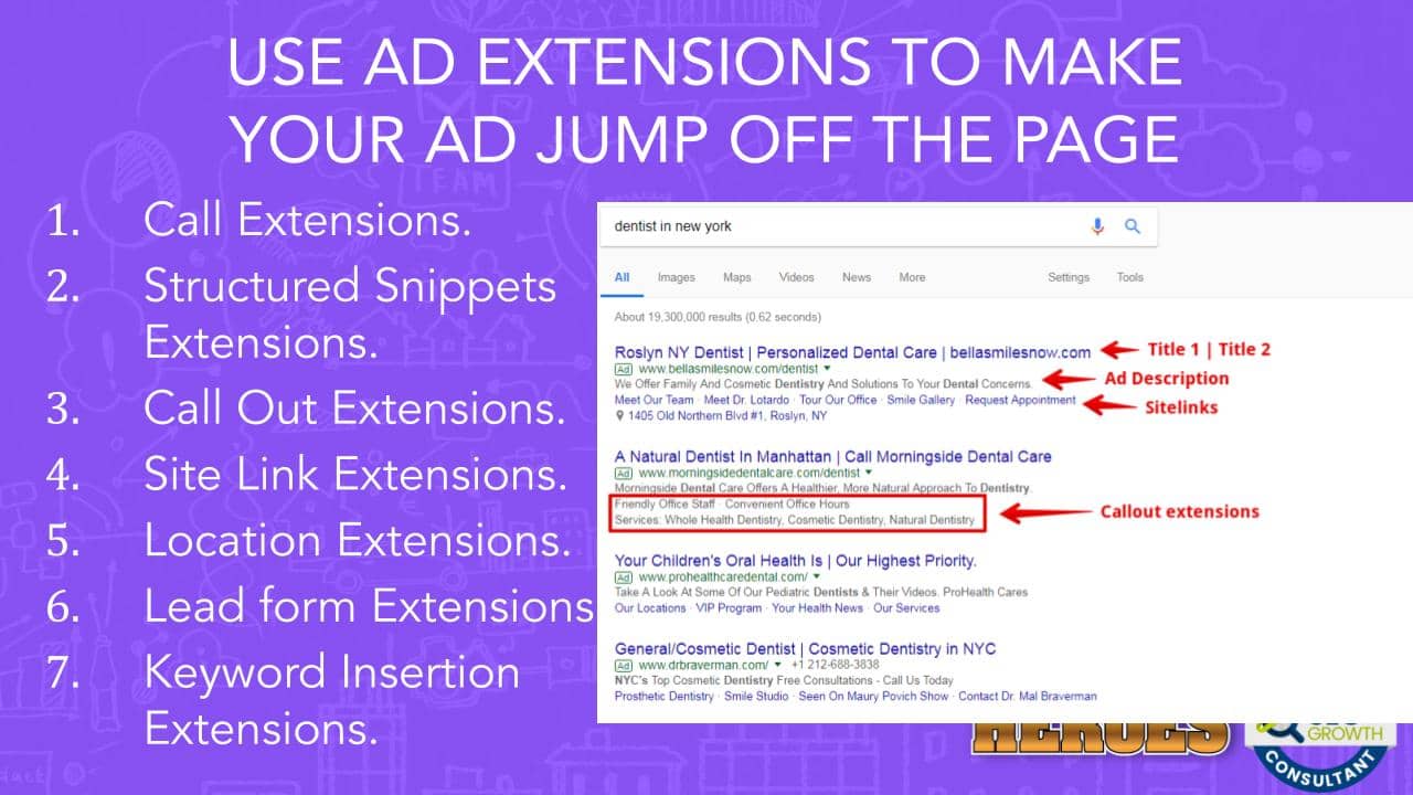 DMH-Webinar-4-How-To-Maximize-Your-Lead-Flow-With-PPC-Google-Ads-use-ad-extensions