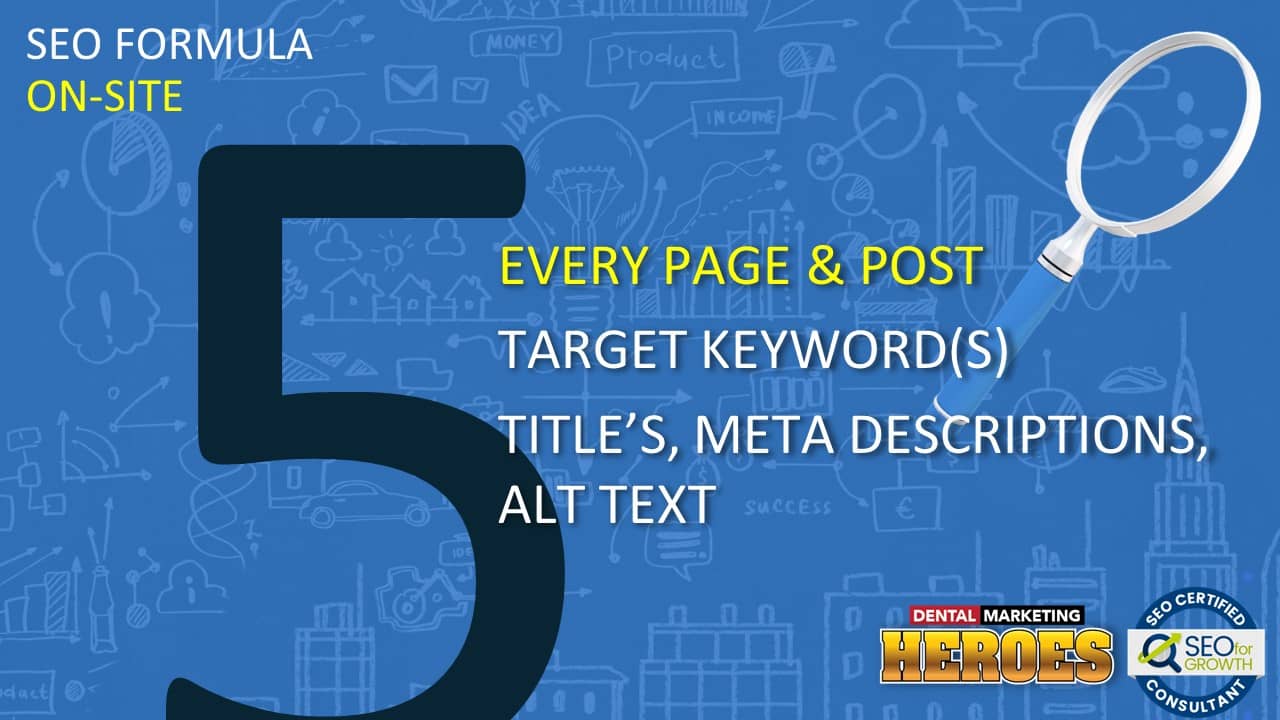 target keywords-titles-meta descriptions-alt text