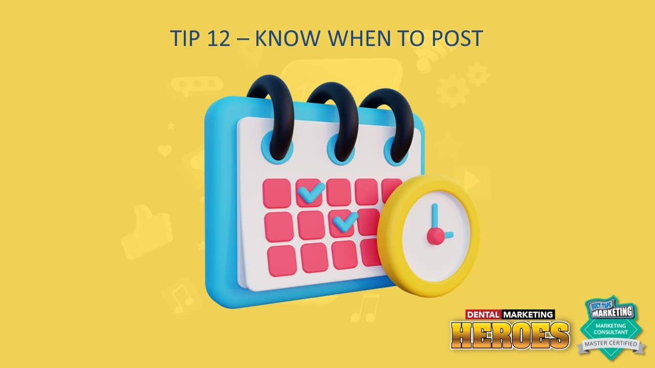 tip 12 - know when to post