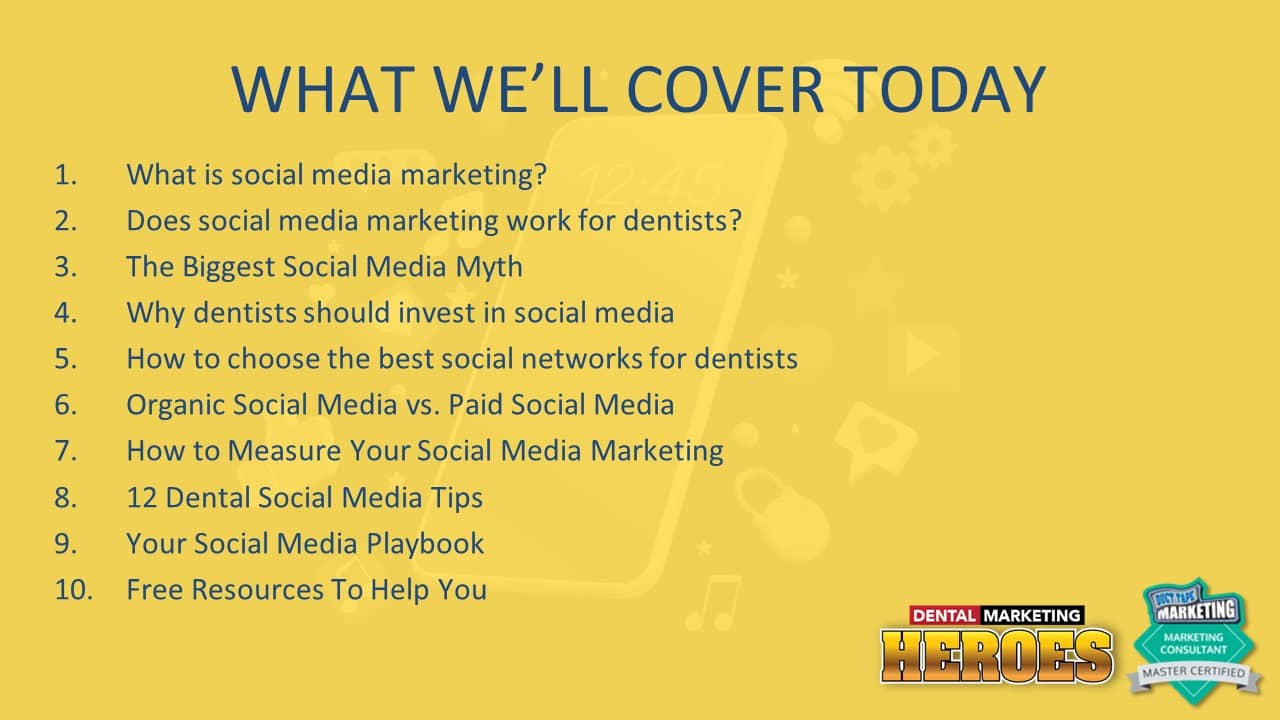 2022 Social Media Playbook for Dentists - what we'll cover