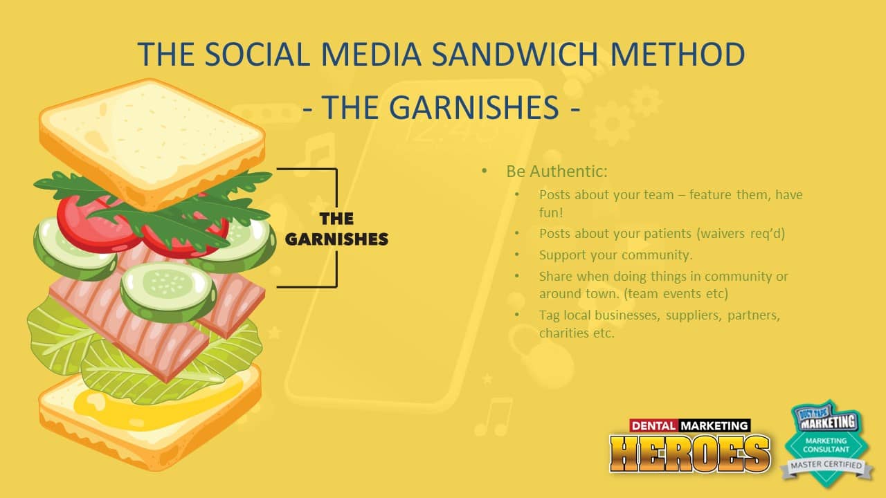 social media sandwich - the garnishes